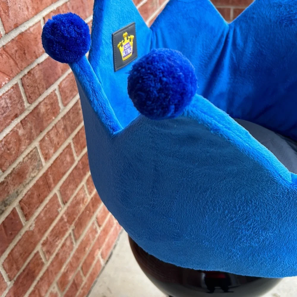Chew King Small Pet Royal Blue Crown Pet Bed